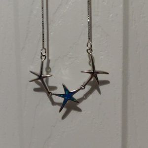 Sea star necklace and earrings